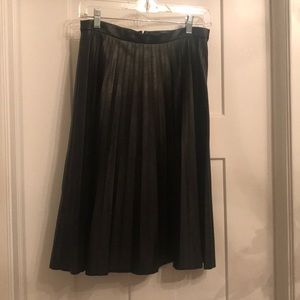 J Crew faux leather skirt gentle pleats